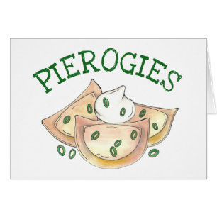 Cartão Pierogies Polonês Batata-Dumplings Foodie