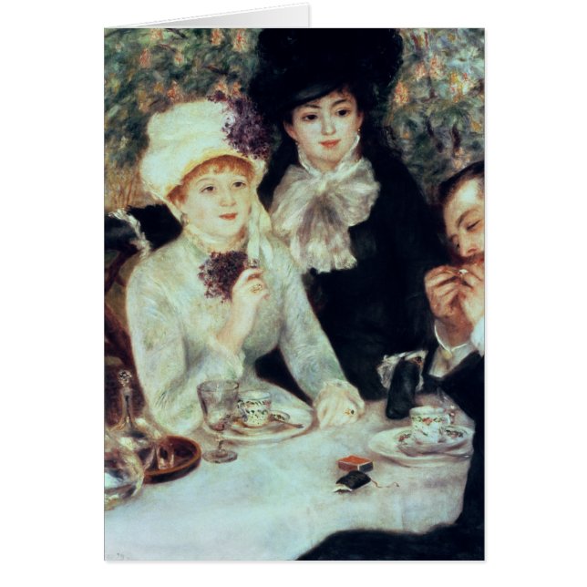 Cartão Pierre A Renoir | O fim do almoço (Frente)