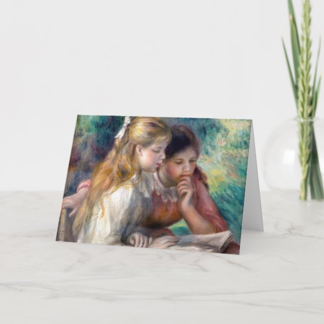 Cartão Pierre-Auguste Renoir - A Leitura (Frente)