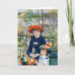 Cartão Pierre-Auguste Renoir - Duas irmãs no Terraço