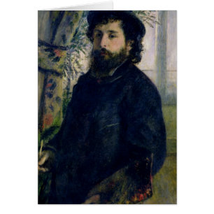 Cartão Pierre um retrato de Renoir de Claude Monet