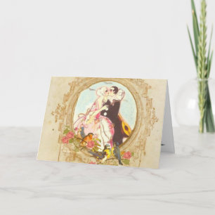 Cartão Pierrot and Columbine