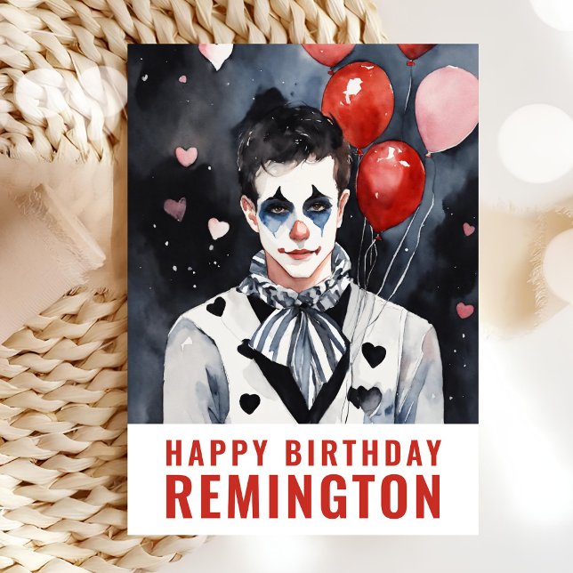 Cartão Pierrot preto e branco (Criador carregado)