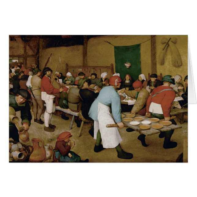 Cartão Pieter Bruegel a pessoa idosa - casamento do (Frente Horizontal)