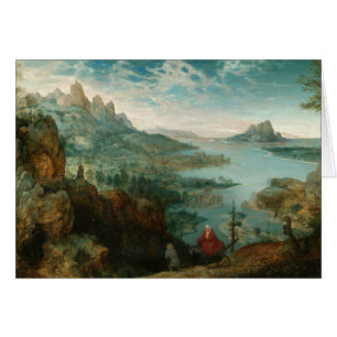 Cartão Pieter Bruegel - ajardine com vôo em Egipto