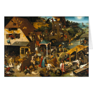 Cartão Pieter Bruegel, o Velho - Provérbios Países Baixos