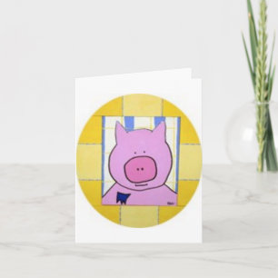 Cartão Pig Note Card