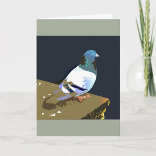 Cartão Pigeon graphic art bird