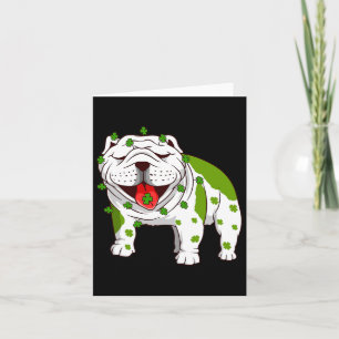 Cartão Pijama de Bulldog Shamrock Dia de São Patrício 
