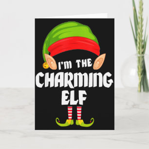 Cartão Pijama de Natal de Grupo de Família Combinando Elf