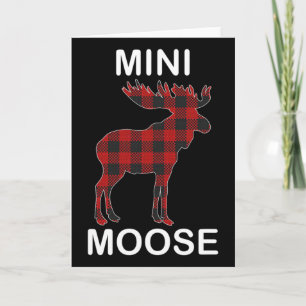 Cartão Pijama Vermelho Xadrez Família Mini Moose Buffalo