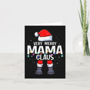 Cartão Pijamas de Natal Combinando Muito Alegre Mamãe Pap