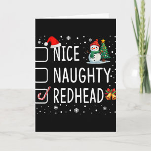Cartão Pijamas de Natal Vermelho Safado Bonito Funny Sant