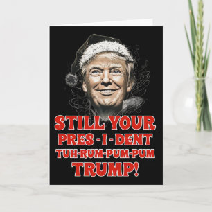 Cartão Pijamas engraçados do presidente Trump Natal Feio