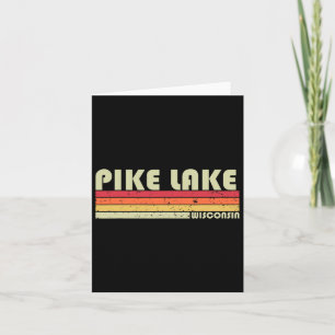 Cartão Pike Lake Wisconsin Campanha de Pesca Engraçado Su