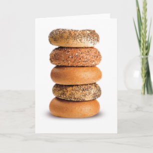CARTÃO PILHA DE BAGELS LOX AMOR SESAME POPPY SEED CADA