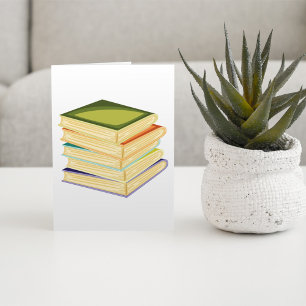 Cartão Pilha de Cinco Livros