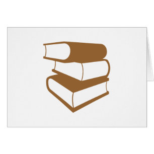 Cartão Pilha De Livros Castanhos