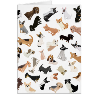 Cartão Pilha do partido do cão