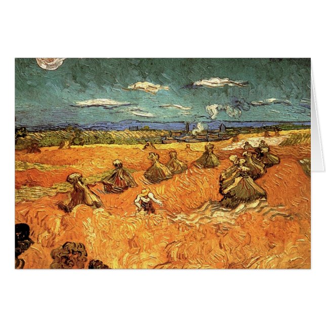 Cartão pilhas de trigo com o Reaper (Frente Horizontal)