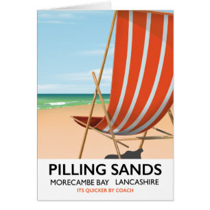 Cartão Pilling Sands Morecambe Bay, Lancashire