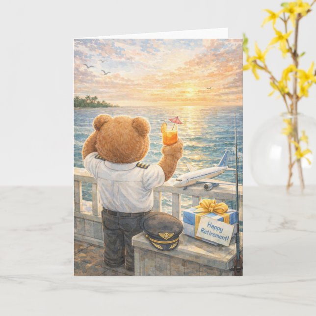 Cartão Pilot Retirement looking at the sky  (Flor Amarela)