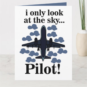 Cartão Piloto Avião Eu Só Olho Para O Céu Piloto