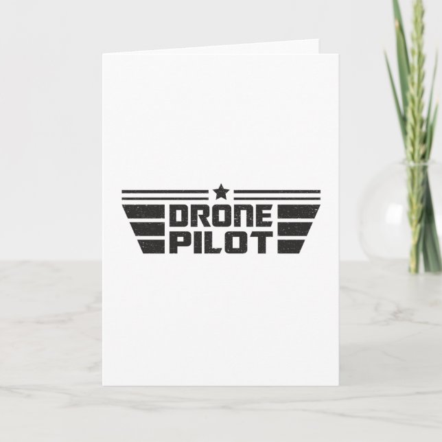 Cartão Piloto de drone Camera Quadcopter FPV Funny Gift I (Frente)