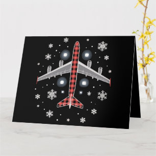 Cartão Piloto de Natal para Xadrez de avião