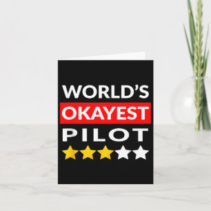 Cartão Piloto de Okayest do Mundo - Aviação de Voo Engraç