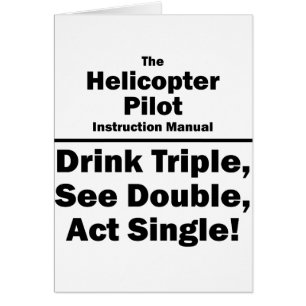 Cartão piloto do helicóptero