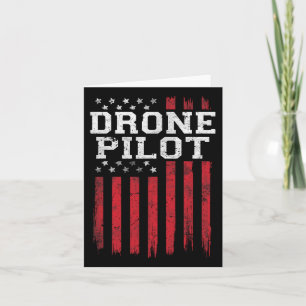 Cartão Piloto Drone American Flag Usa Patriot Eua