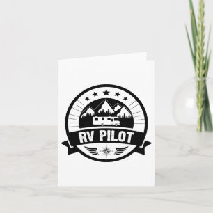 Cartão Piloto Funny Motorhome Viagem Rv Para Homens Mulhe