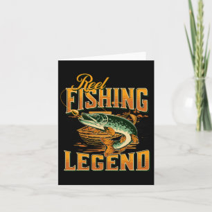 Cartão Pílula De Pesca Da Lenda De Pesca Da Vintage