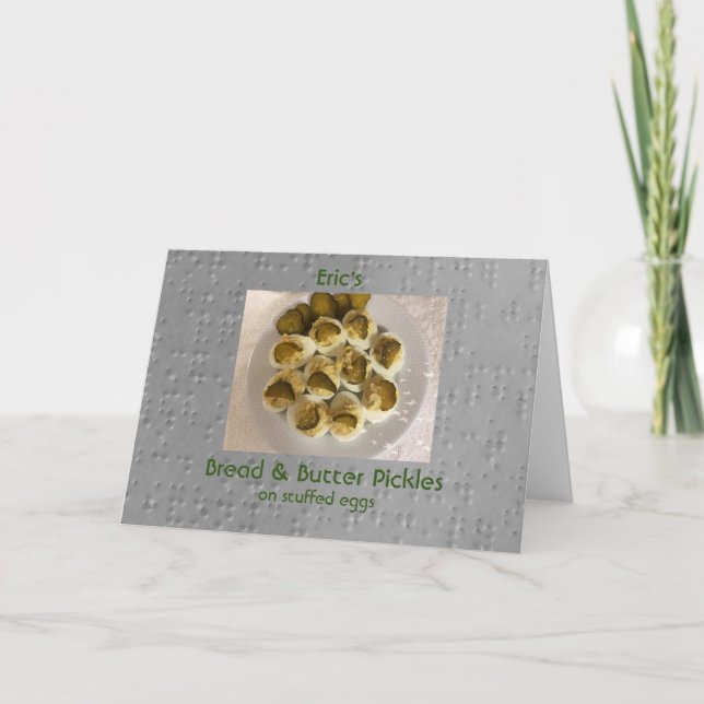 Cartão Pílulas de Pão e Manteiga de Eric (Frente)