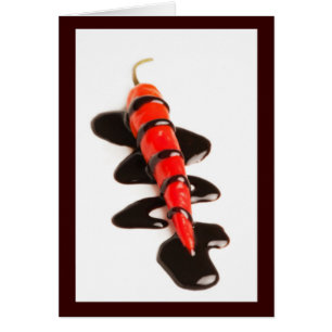 Cartão Pimenta com cobertura em chocolate