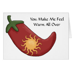 Cartão Pimenta de pimentão vermelho quente - amor