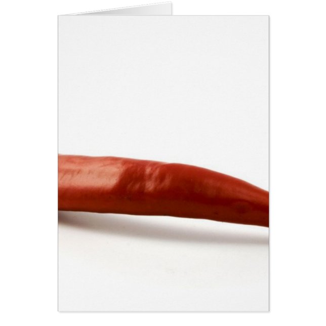 Cartão Pimenta encarnado no fundo branco (Frente)