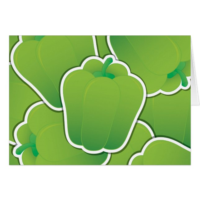 Cartão Pimenta verde-funfa (Frente Horizontal)