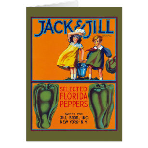 Cartão Pimentas de Jack & de Jill Florida