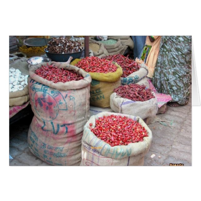 Cartão Pimentas de pimentão (Frente Horizontal)