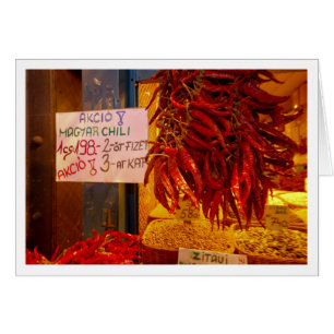 Cartão Pimentas no mercado grande Salão