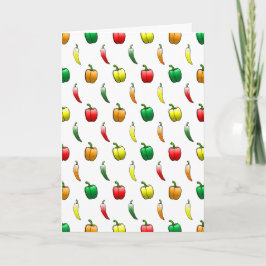 Cartão Pimentões-de-bélula e pimentões longos doces