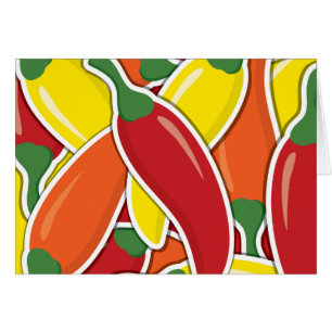 Cartão Pimentões-pimentão, de mistura funfa