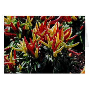 Cartão Pimentos elétricos