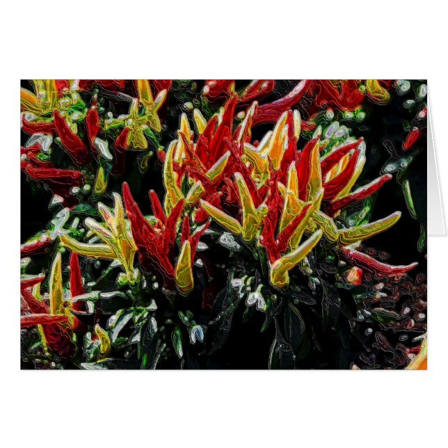 Cartão Pimentos elétricos (Frente Horizontal)