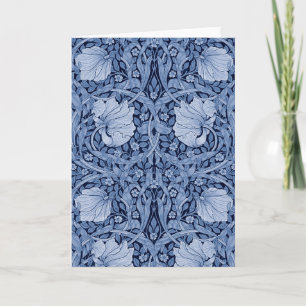 Cartão Pimpernel Azul Monocromia, William Morris