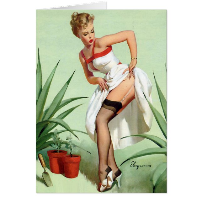 Cartão Pin do percalço do jardim acima (Frente)