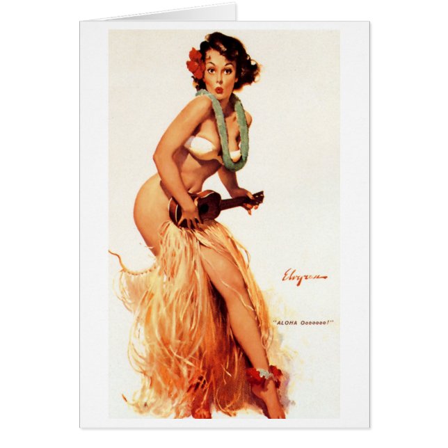 Cartão Pin havaiano acima (Frente)