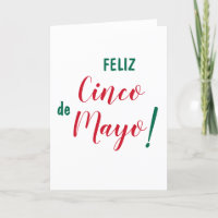 Pincel Vermelho Branco Feliz Cinco de Mayo